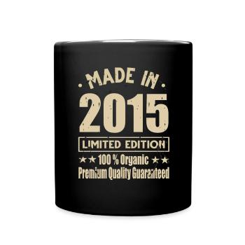 Made in 2015 Vintage Retro Limited Edition - Tasse einfarbig - Schwarz - Vorne