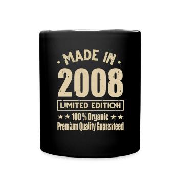 Fabriqué en 2008 Vintage Retro Limited Edition - Mug uni - noir - Devant