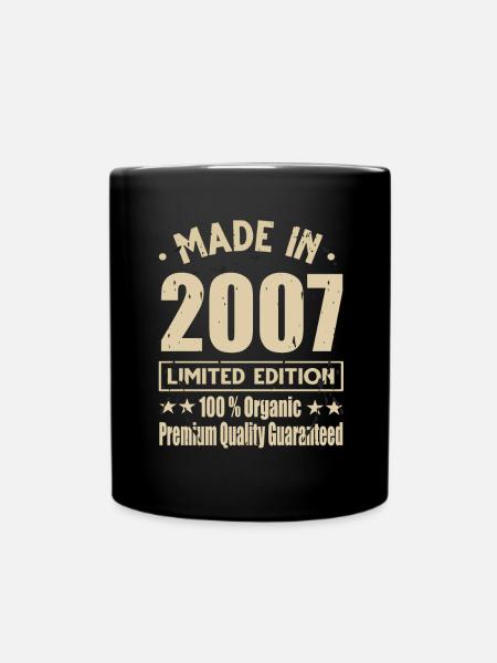 Made in 2007 Vintage Retro Limited Edition - Tasse einfarbig - Schwarz