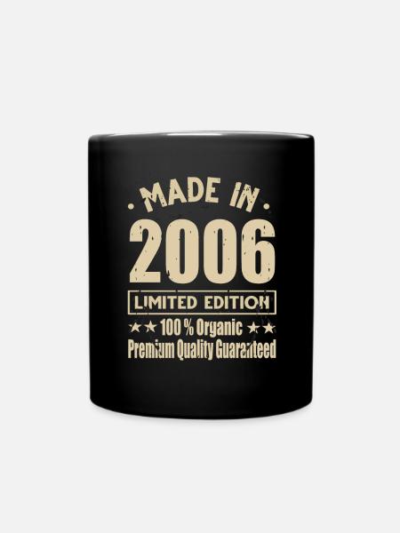 Made in 2006 Vintage Retro Limited Edition - Tasse einfarbig - Schwarz