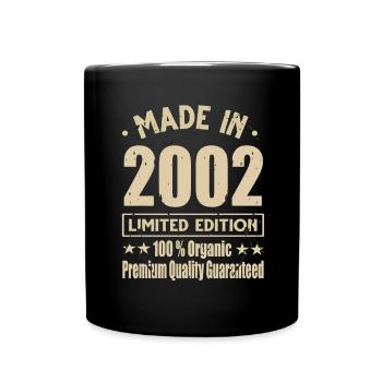 Fabriqué en 2002 Vintage Retro Limited Edition - Mug uni - noir - Devant