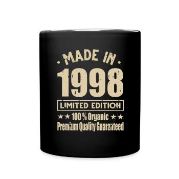 Made in 1998 Vintage Retro Limited Edition - Full Colour Mug - black - Front