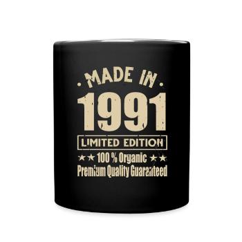 Fabriqué en 1991 Vintage Retro Limited Edition - Mug uni - noir - Devant