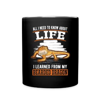 Bartagame Dragon barbu - Mug uni - noir - Devant