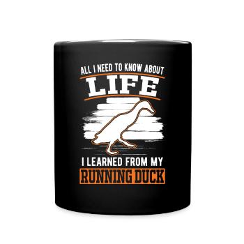 Canard courant indien - Mug uni - noir - Devant
