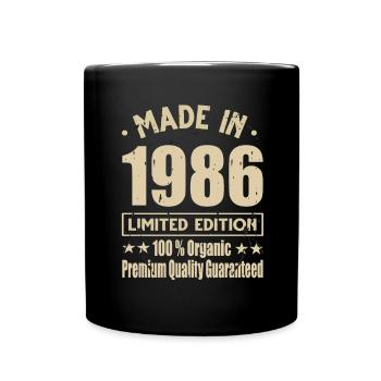 Fabriqué en 1986 Vintage Retro Limited Edition - Mug uni - noir - Devant