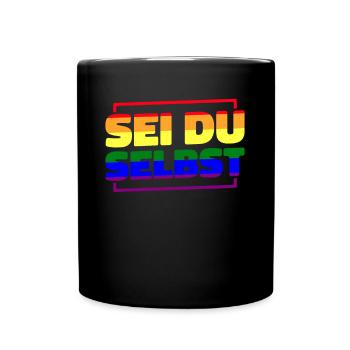 Regenbogen - LGBTQ Gay Sei Du Selsbt - Tasse einfarbig - Schwarz - Vorne