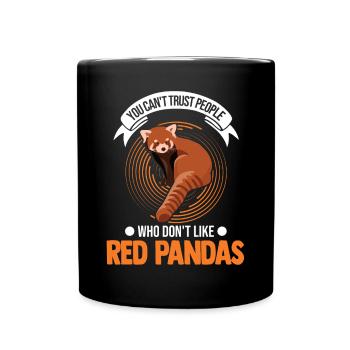 Red Panda Gift Cat Bear - Full Colour Mug - black - Front