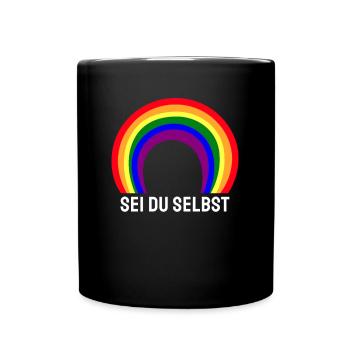 LGBTQ Gay Sei Du Selbst Regenbogen Queer LGBT - Tasse einfarbig - Schwarz - Vorne