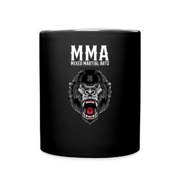 Gorilla MMA - Käfigkämpfer Freies Kämpfen - Tasse einfarbig - Schwarz - Vorne