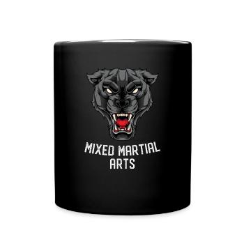 MMA Panther - Käfigkämpfer Freies Kämpfen - Tasse einfarbig - Schwarz - Vorne