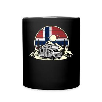 Norvège Camping Camping Camping Voyage Vacances - Mug uni - noir - Devant