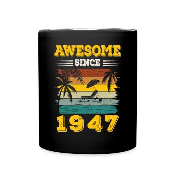 Génial depuis 1947 Vintage Cadeau d’anniversaire - Mug uni - noir - Devant