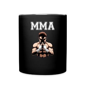 MMA-Kämpfer - Tasse einfarbig - Schwarz - Vorne