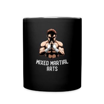 MMA Fighter Man - Cage Fighter Freies Kämpfen - Tasse einfarbig - Schwarz - Vorne