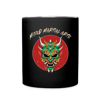 Oni Demon MMA - Käfig Oni Demon Free Fighting - Tasse einfarbig - Schwarz - Vorne
