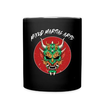 MMA Oni Demon - Käfig Oni Demon Mixed Martial Arts - Tasse einfarbig - Schwarz - Vorne