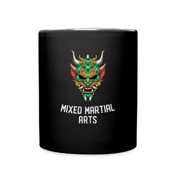 MMA Oni Demon - Käfig Oni Demon Freies Kämpfen - Tasse einfarbig - Schwarz - Vorne