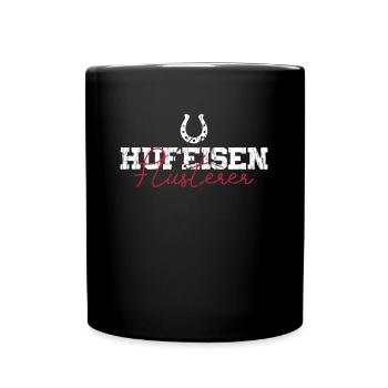 Hufeisen Flüsterer - Schmied Schmiede Metall - Tasse einfarbig - Schwarz - Vorne