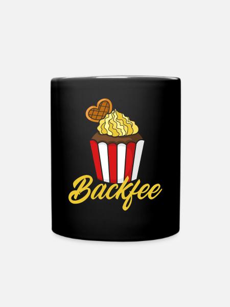Backfee Lustiges Backen Bäckerin Bäcker Geschenk - Tasse einfarbig - Schwarz
