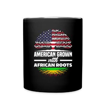 Melanin African American African American Woman - Full Colour Mug - black - Front