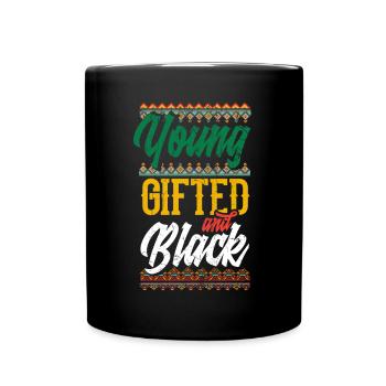 Melanin African American African American Woman - Full Colour Mug - black - Front