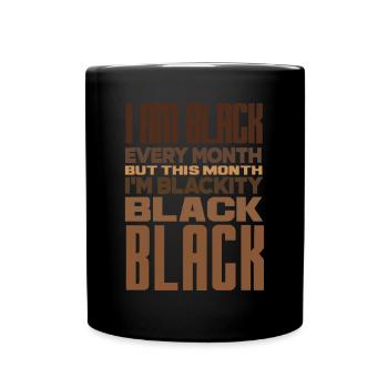 Melanin African American African American Woman - Full Colour Mug - black - Front