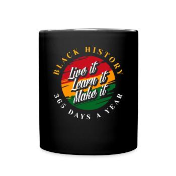 Melanin African American African American Woman - Full Colour Mug - black - Front