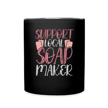 Support soap manufacturer - Full Colour Mug - black - Front