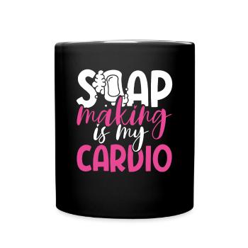 Seifenherstellung Ist Mein Cardio - Tasse einfarbig - Schwarz - Vorne