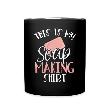 Dieses Ist Mein Seifenherstellungshemd - Tasse einfarbig - Schwarz - Vorne