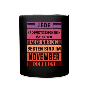 Technischer Geburtstag November geboren - Tasse einfarbig - Schwarz - Vorne