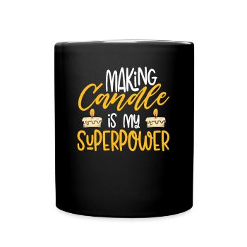 Making candle is my power - Full Colour Mug - black - Front
