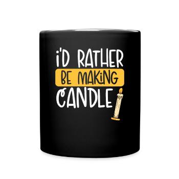 Machen Sie Lieber Eine Kerze - Tasse einfarbig - Schwarz - Vorne