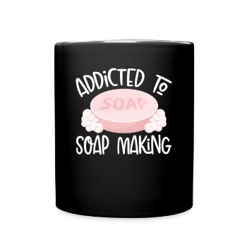 Accro à la fabrication de savon - Mug uni - noir - Devant