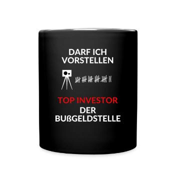Offizieller Sponsor der Bußgeldstelle - Mechaniker - Tasse einfarbig - Schwarz - Vorne
