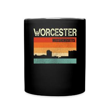 Worcester Massachusetts - Tasse einfarbig - Schwarz - Vorne
