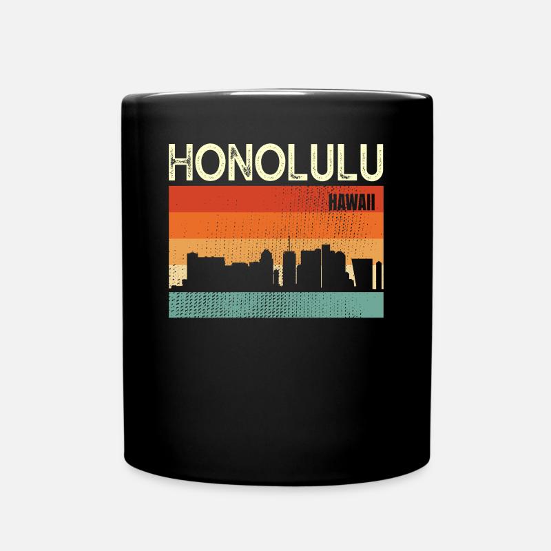 Honolulu Hawaii - Tasse einfarbig - Schwarz