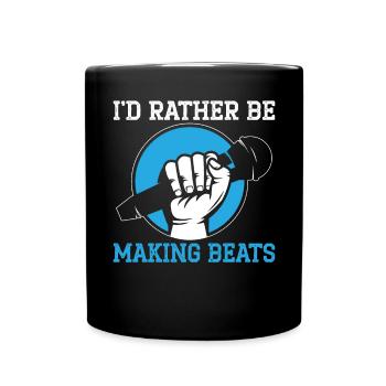 Ich würde lieber Beats Beatboxing Beatbox machen - Tasse einfarbig - Schwarz - Vorne