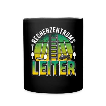 Rechenzentrumsleiter Rechen & Leiter Garten - Tasse einfarbig - Schwarz - Vorne