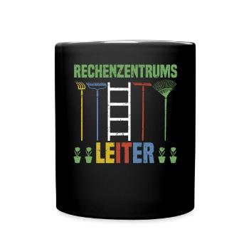 Rechenzentrumsleiter Rechen & Leiter Garten - Tasse einfarbig - Schwarz - Vorne