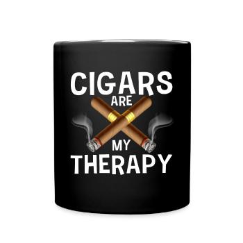 Les cigares sont ma thérapie Les fumeurs de cigares - Mug uni - noir - Devant