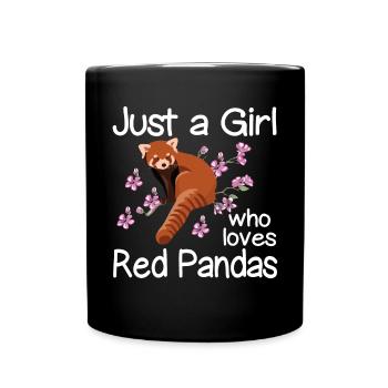 Just A Girl Who Loves Red Pandas - Full Colour Mug - black - Front