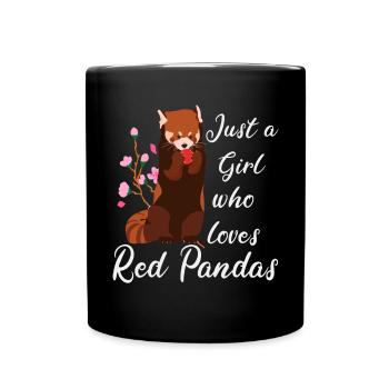 Just A Girl Who Loves Red Pandas - Full Colour Mug - black - Front