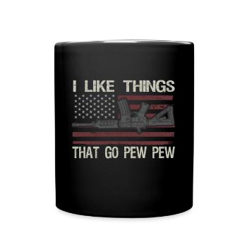 J’aime les choses L’amateur de pew Pew Gun - Mug uni - noir - Devant