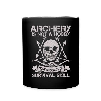 Archery is not a hobby -hunting bow and - Full Colour Mug - black - Front