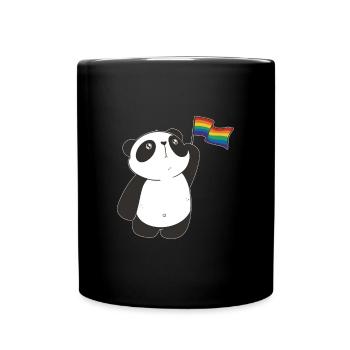 Proud Panda - Niedlicher - Tasse einfarbig - Schwarz - Vorne