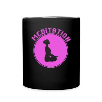 Meditation - Tasse einfarbig - Schwarz - Vorne