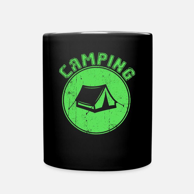 Camping - Tasse einfarbig - Schwarz