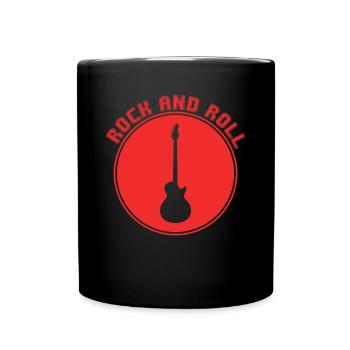 Rock and Roll - Tasse einfarbig - Schwarz - Vorne